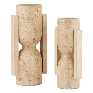 Stone Vase, Face to Face Set of 2