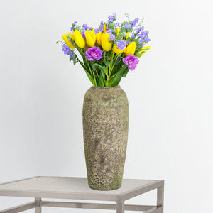 22 in. Tall Ceramic Vase – Reef Green