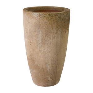Saul 38 in. Antique Amber Ceramic Planter