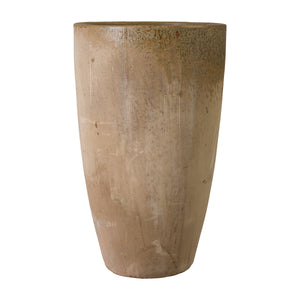 Saul 38 in. Antique Amber Ceramic Planter