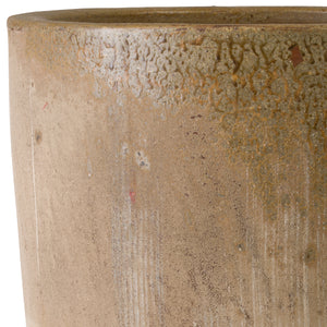 Saul 38 in. Antique Amber Ceramic Planter