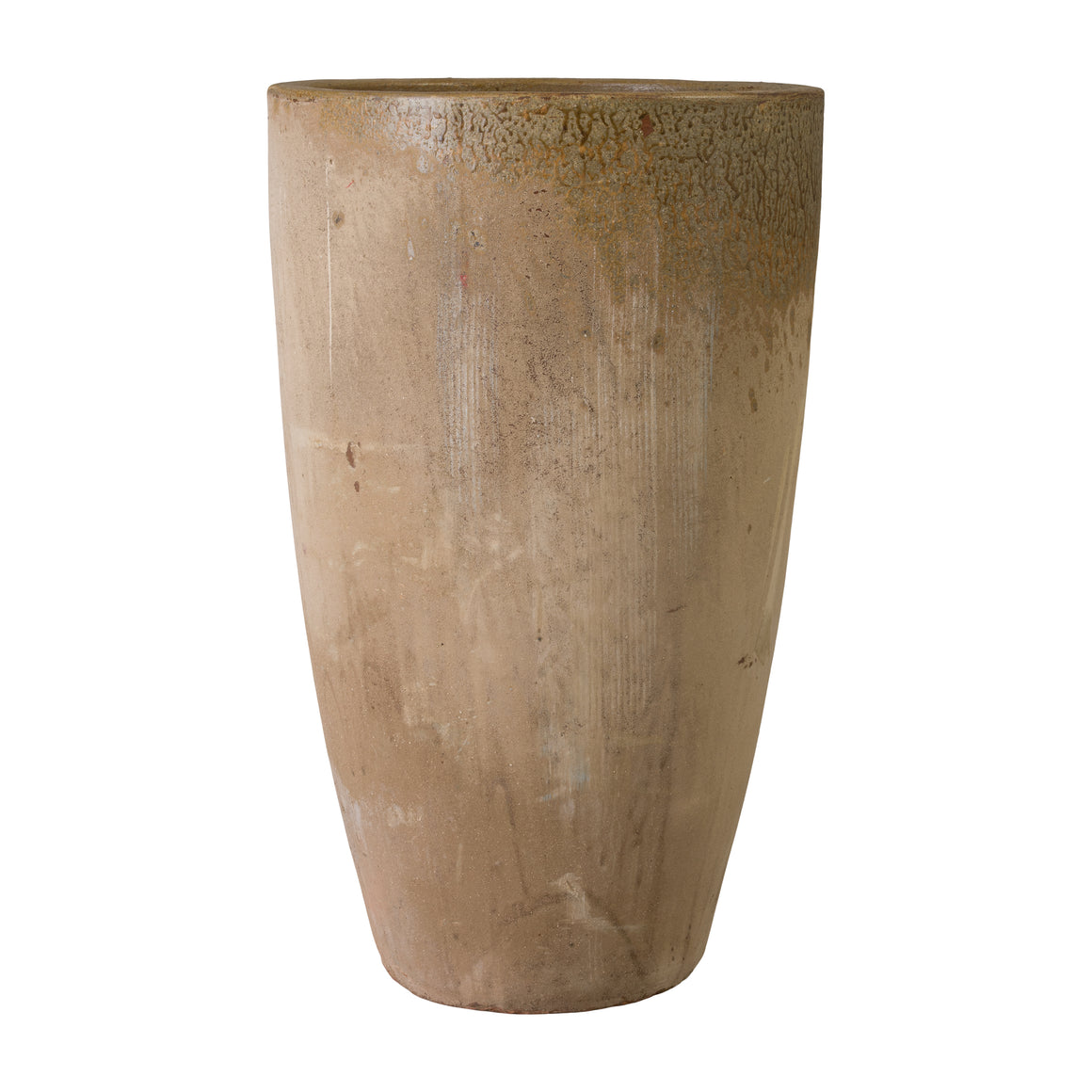 Saul 38 in. Antique Amber Ceramic Planter