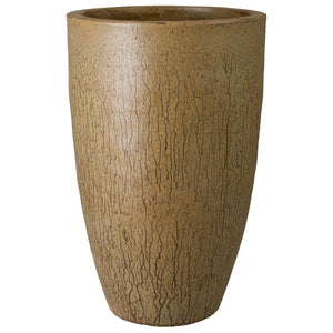 Saul 43 in. Antique Amber Ceramic Planter