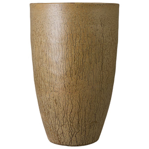 Saul 43 in. Antique Amber Ceramic Planter