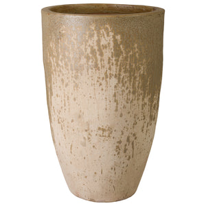 Saul 43 in. Antique Amber Ceramic Planter