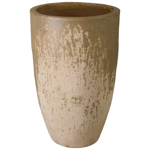 Saul 43 in. Antique Amber Ceramic Planter