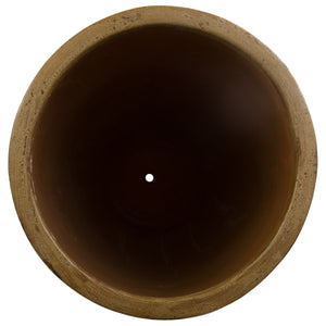 Saul 43 in. Antique Amber Ceramic Planter