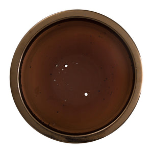 Large Tall Round Ceramic Planter - Gold