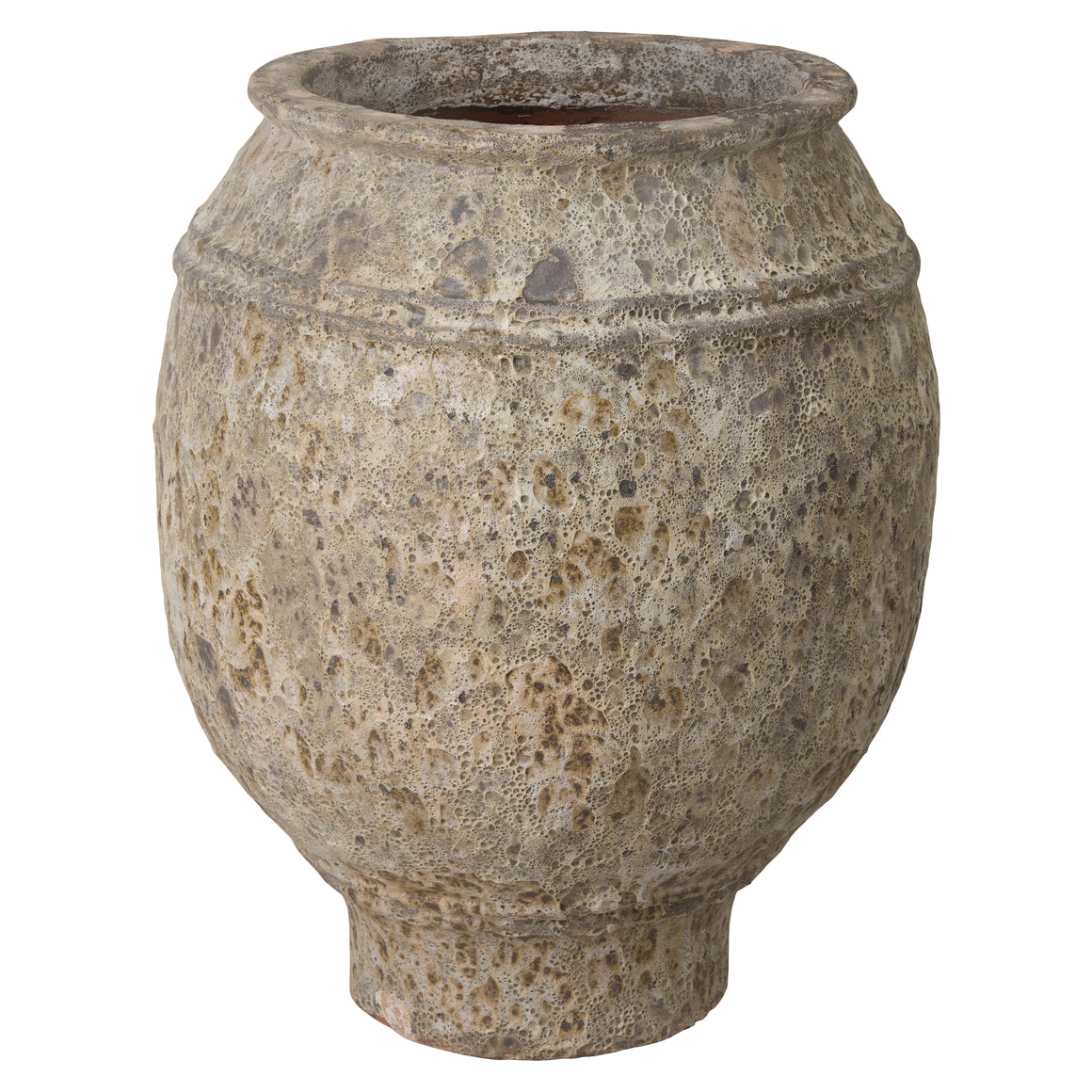 Extra Large Reef Glaze Olive Ceramic Jar