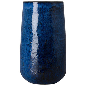 33" Ceramic Cylinder Planter – Blue