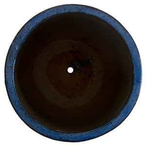 33" Ceramic Cylinder Planter – Blue