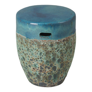 18" Round Ceramic Garden Stool - Reef Teal
