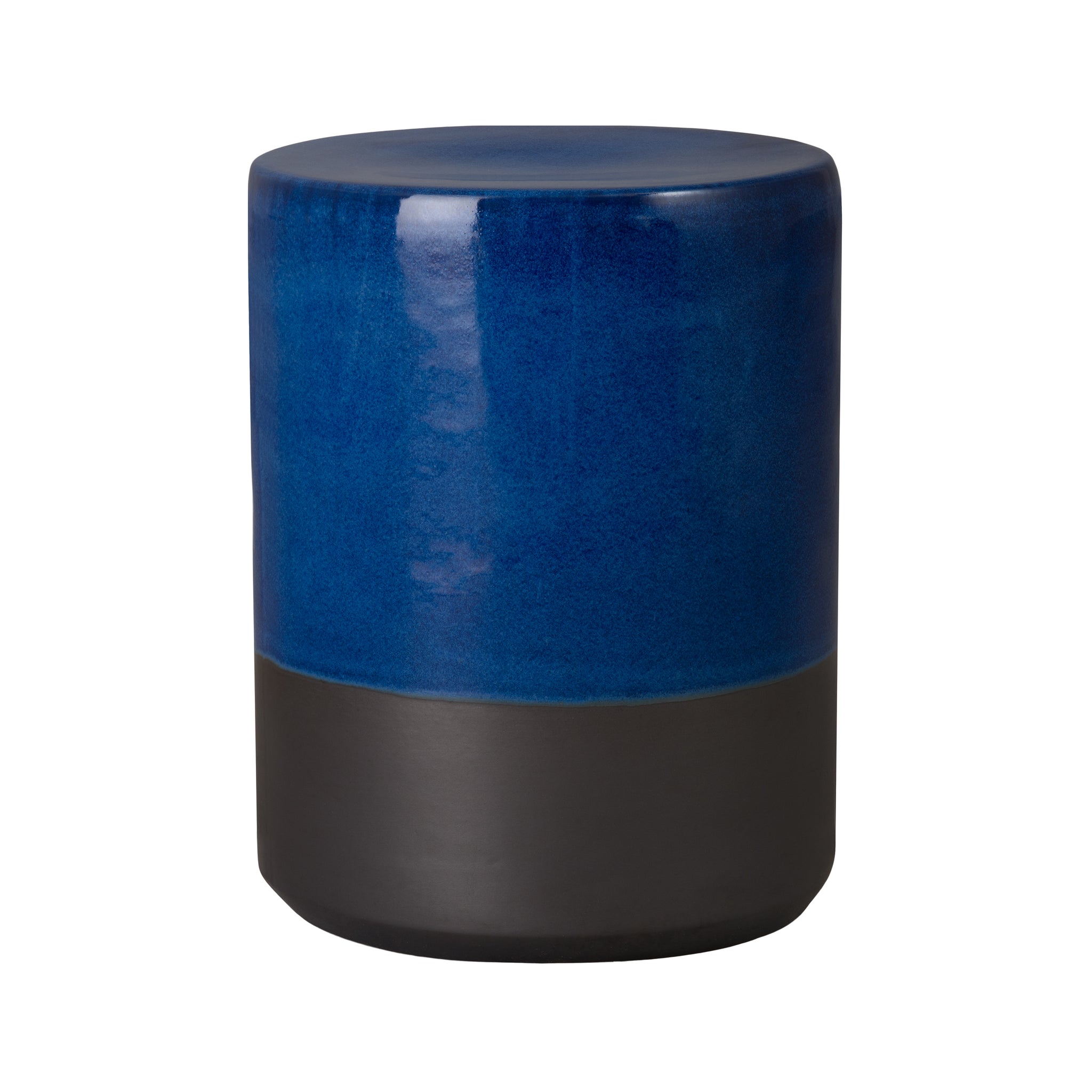 Garden Seat, Blue/Matt Black 13.5X18.5"H