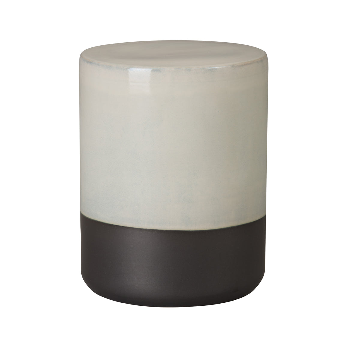 Garden Seat, Distressed White/Matte Black 13.5X18.5"H