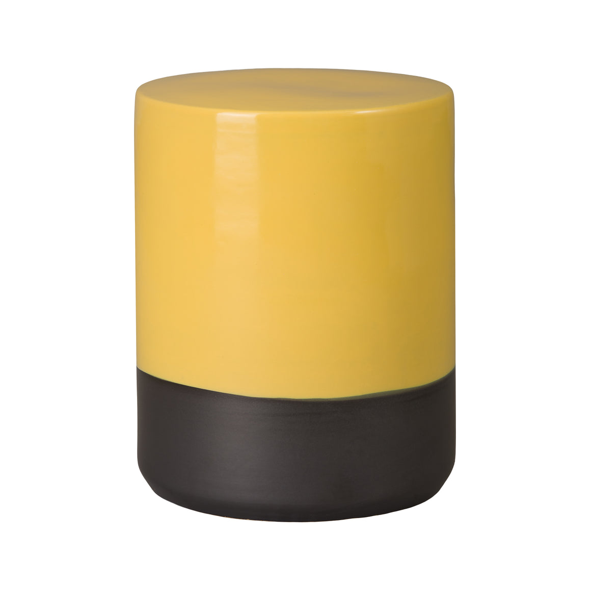 Garden Seat, Mustard Yellow/Matte Black 13.5X18.5"H