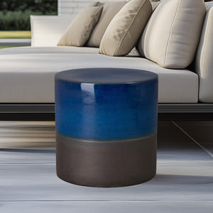 18" Two-Tone Garden Stool - Blue