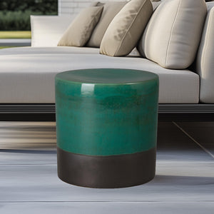 18" Two-Tone Garden Stool - Green