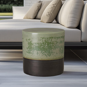 18" Two-Tone Garden Stool - Green Speckle