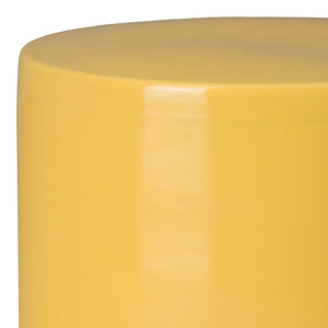 18" Two-Tone Garden Stool - Mustard Yellow