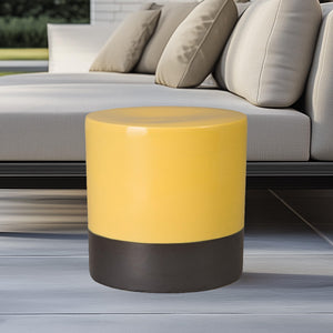 18" Two-Tone Garden Stool - Mustard Yellow