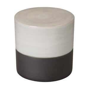 18" Two-Tone Garden Stool - Distressed White