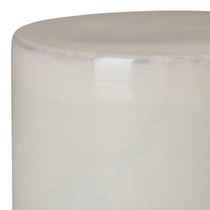 18" Two-Tone Garden Stool - Distressed White