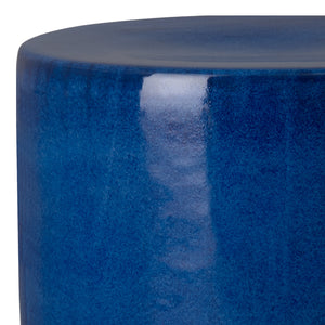 Two-Tone Cylindrical Garden Stool - Blue