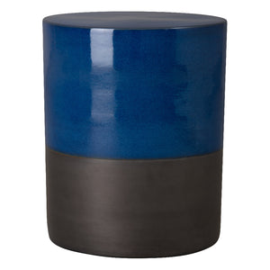 Two-Tone Cylindrical Garden Stool - Blue