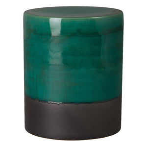 Two-Tone Cylindrical Garden Stool - Green