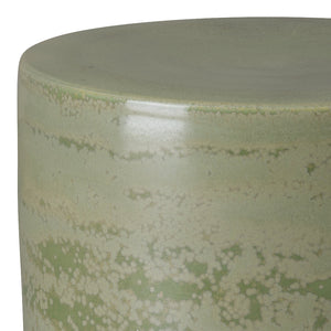 Two-Tone Cylindrical Garden Stool - Green Speckle