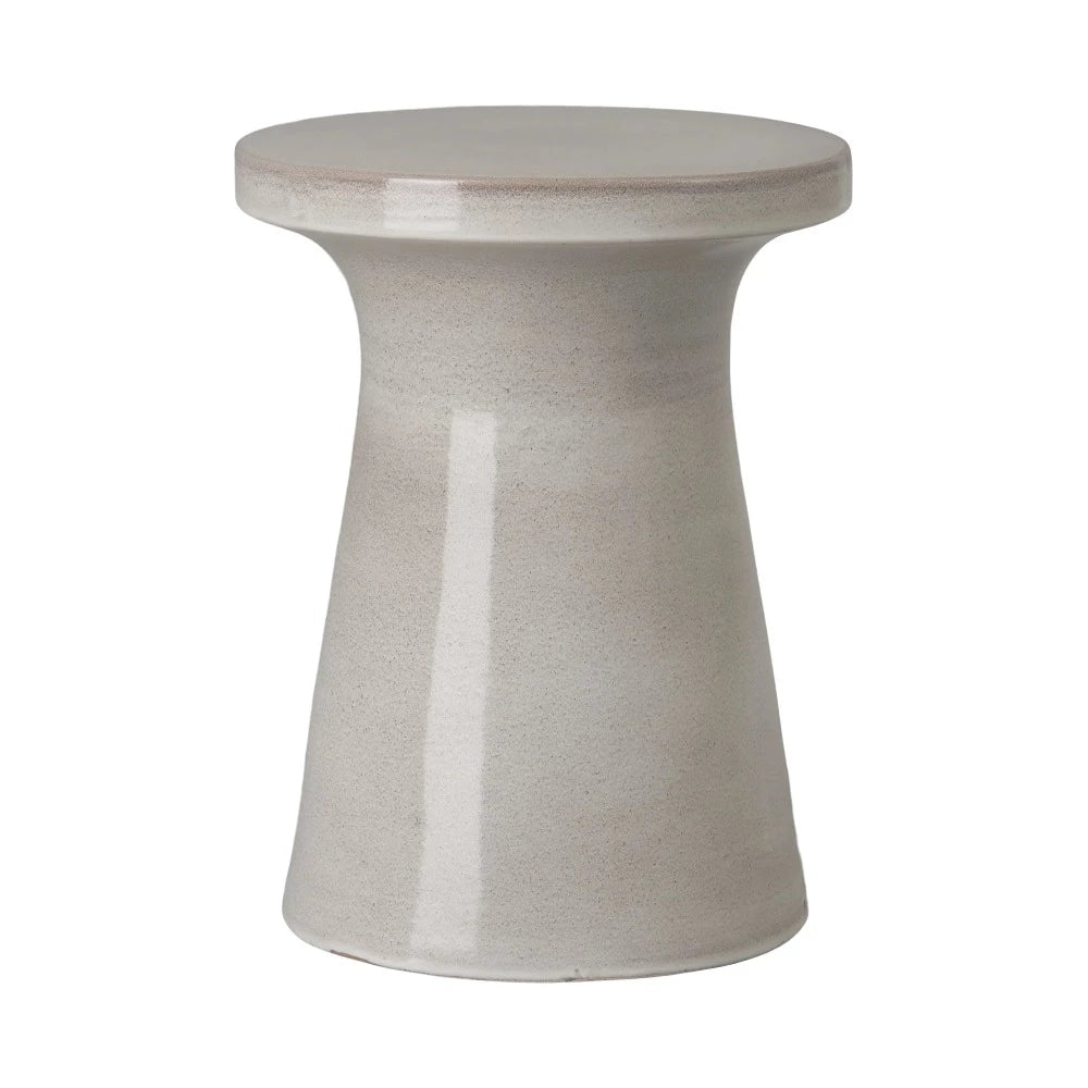 18" Plateau Ceramic Garden Stool/Table - Grey