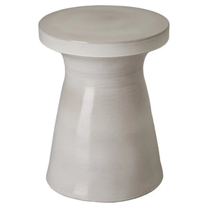 22" Plateau Ceramic Garden Stool/Table - Grey