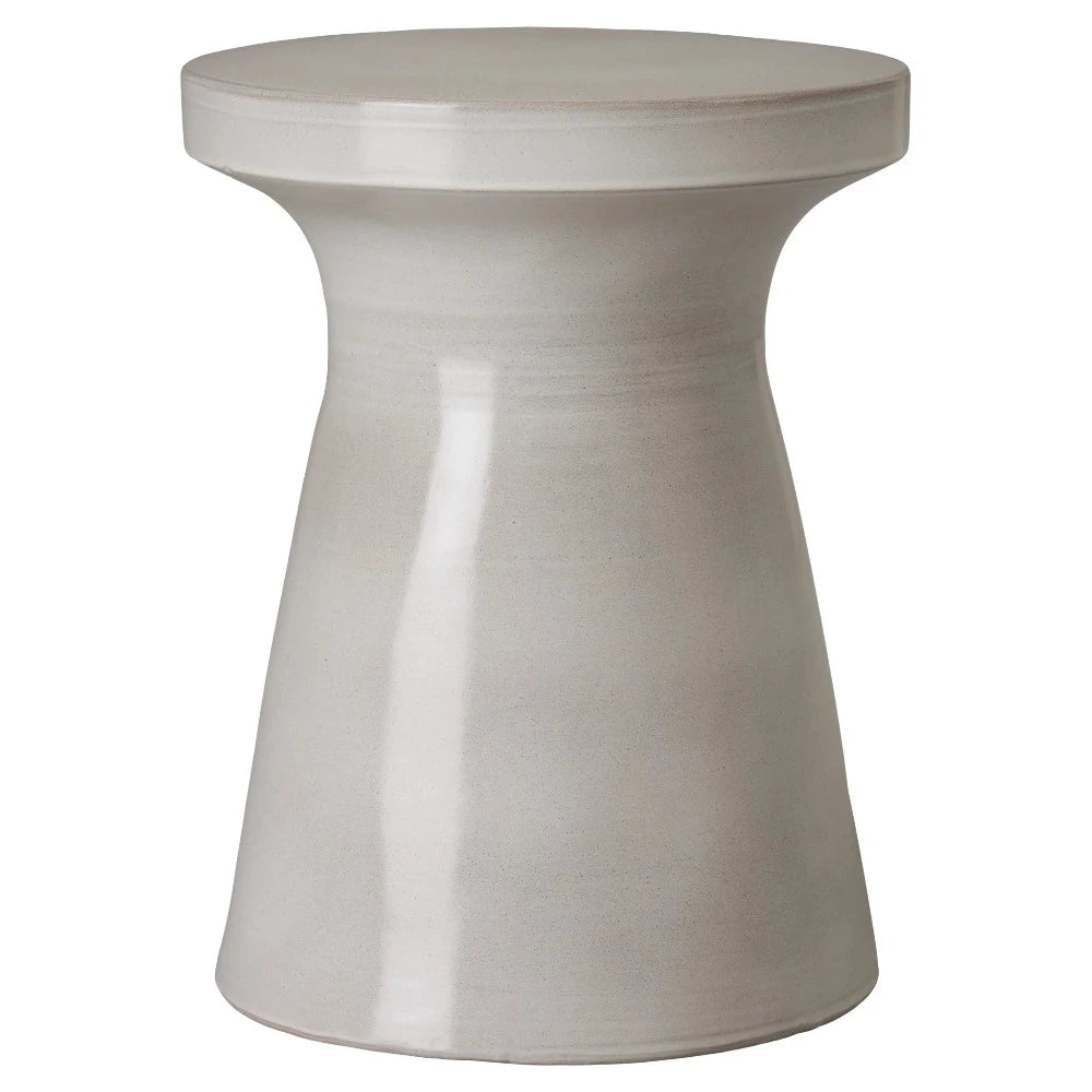22" Plateau Ceramic Garden Stool/Table - Grey