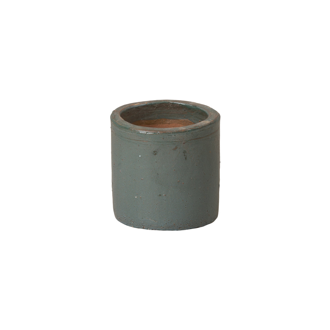 Extra Small Soft Blue Cylinder Ceramic Planter