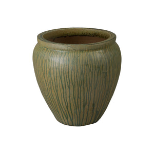 Urge 20.5 in. Antique Drip Planter in Yellow Green