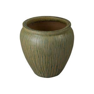 Urge 20.5 in. Antique Drip Planter in Yellow Green