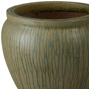 Urge 20.5 in. Antique Drip Planter in Yellow Green