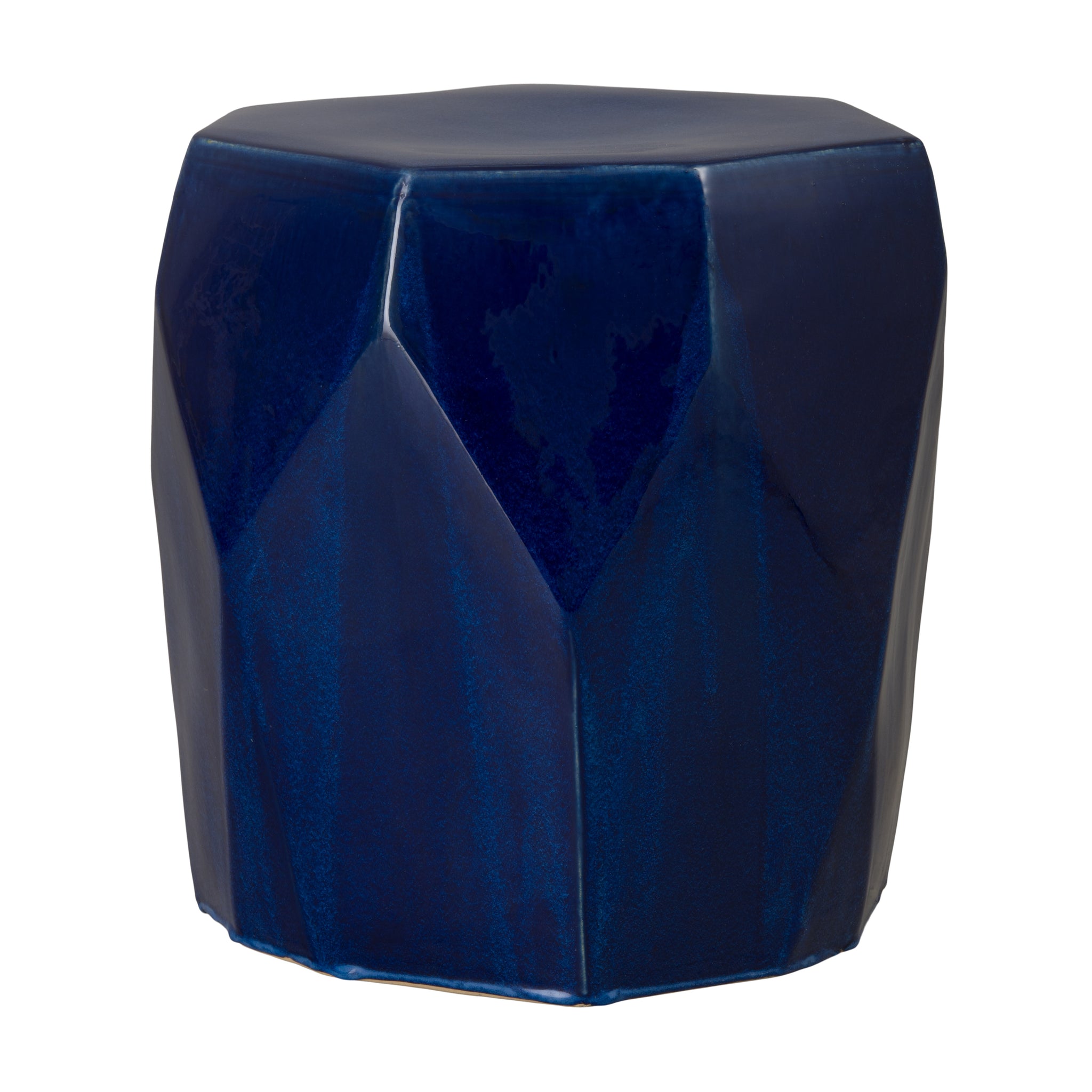 Facet Stool, Blue 17X17X18"H