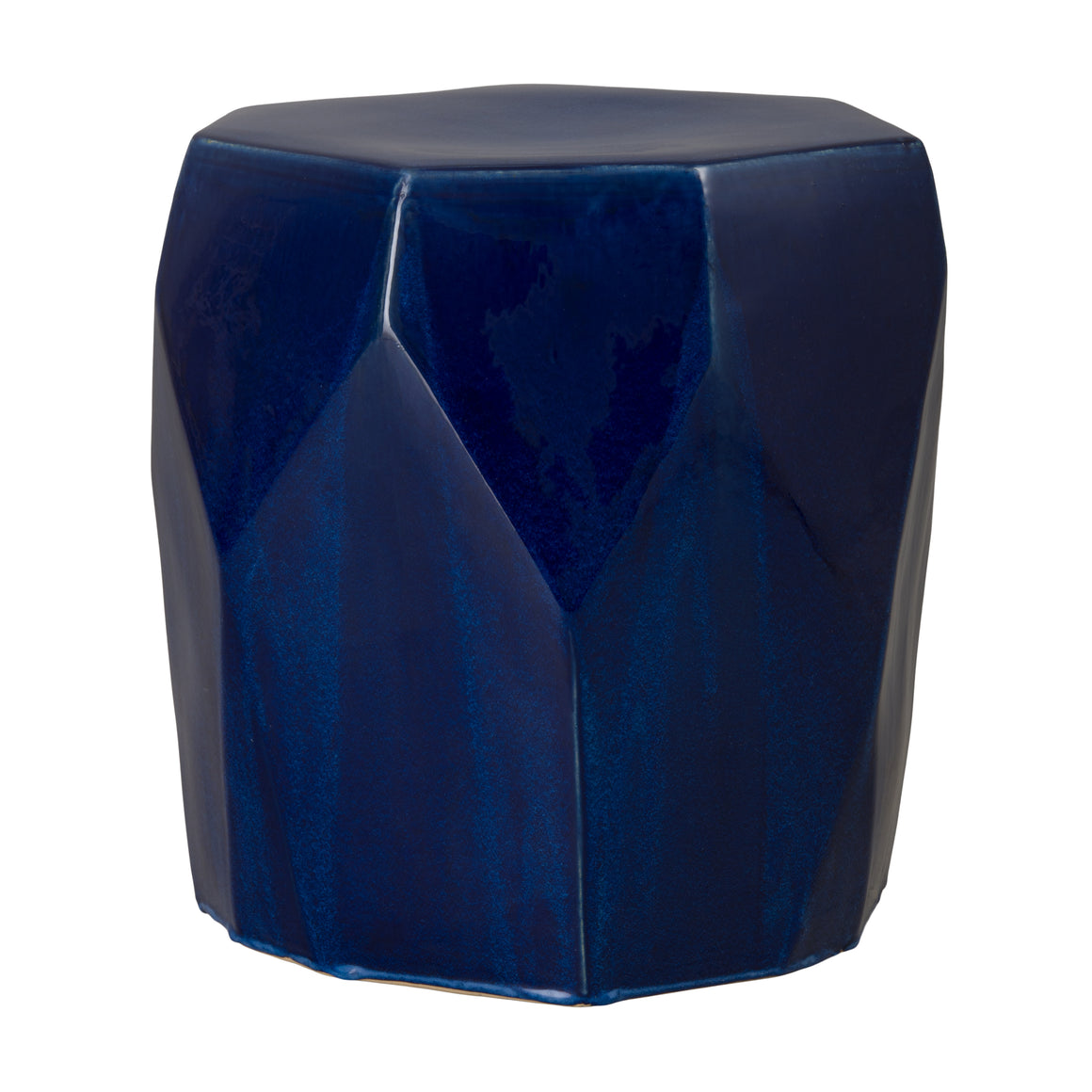 Facet Stool, Blue 17X17X18"H
