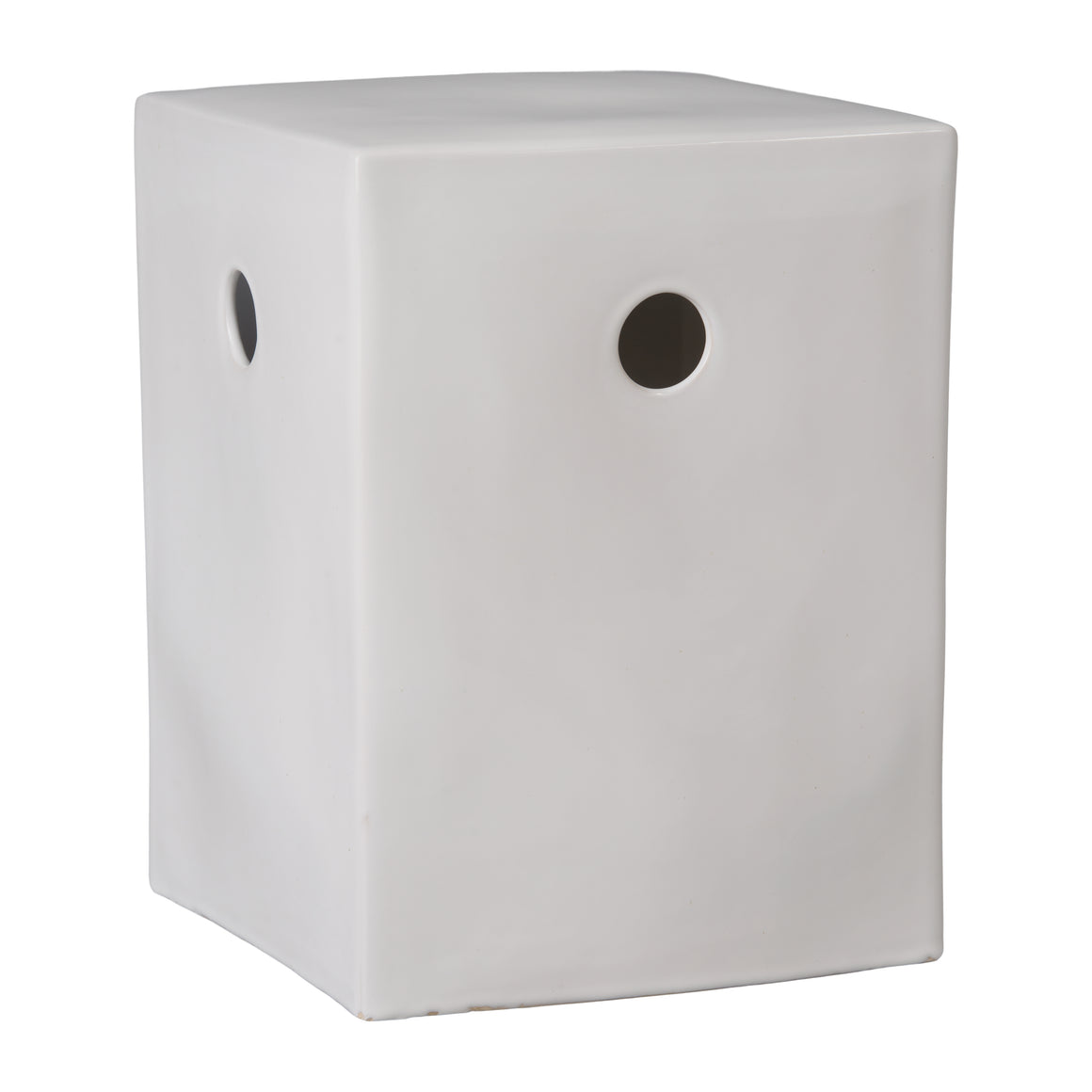 Square Stool/Table, White 12.5X18"H