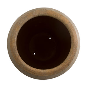 Large Tapered Ceramic Jar – Distressed White