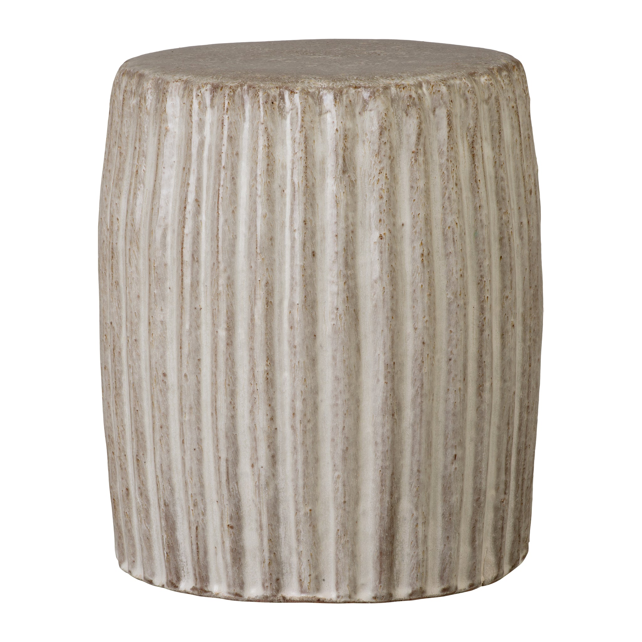 Pleated Stool, Gray 16X18"H