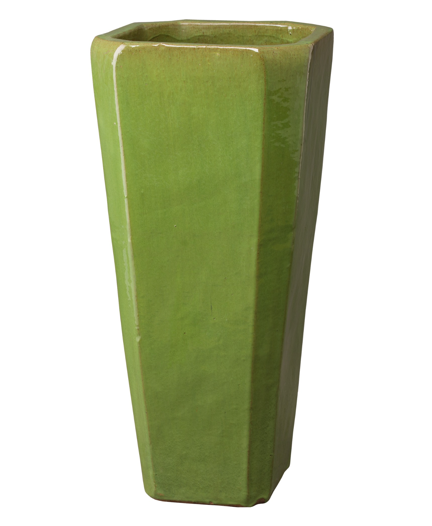 lime green ceramic plant pots Tall Lime Green Square Planter