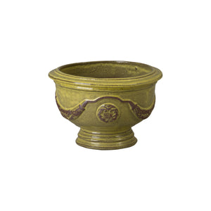 Anduze 10 in. French Yellow Ceramic Planter