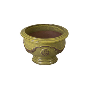 Anduze 10 in. French Yellow Ceramic Planter