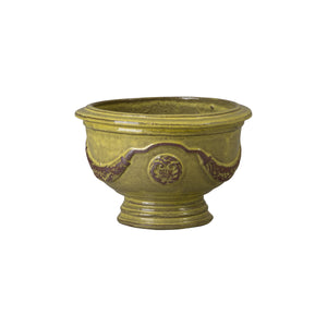 Anduze 10 in. French Yellow Ceramic Planter