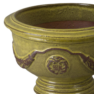 Anduze 10 in. French Yellow Ceramic Planter