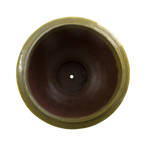 Anduze 14 in. French Yellow Ceramic Planter
