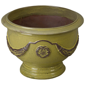 Anduze 20 in. French Yellow Ceramic Planter
