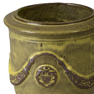 Anduze 16 in. French Yellow Ceramic Planter
